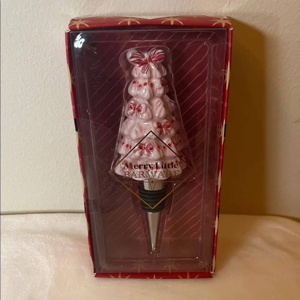 Pink Holiday Gift Set – Super Moon Candle Co. Candle + Pink Tree Bottle Stopper‎